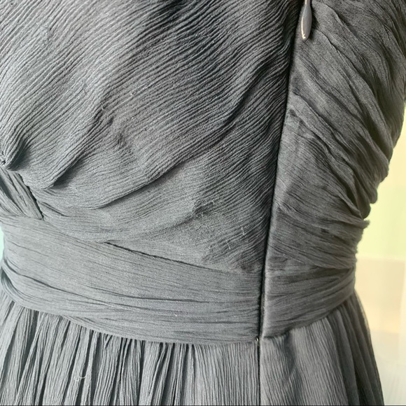 J. Crew Mirabelle Navy Silk Chiffon Dress - Picture 9 of 10